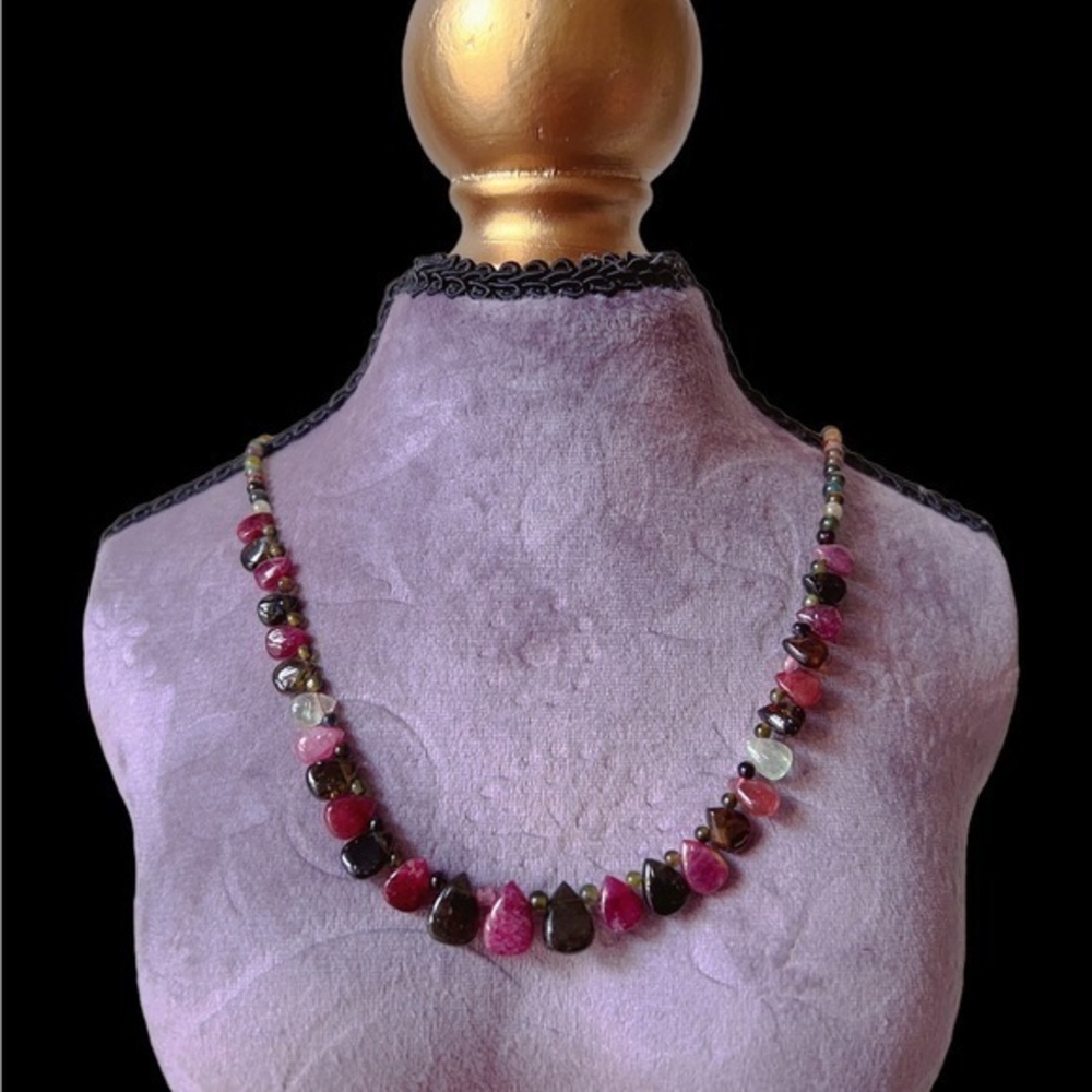 Natural Tourmaline beads necklace